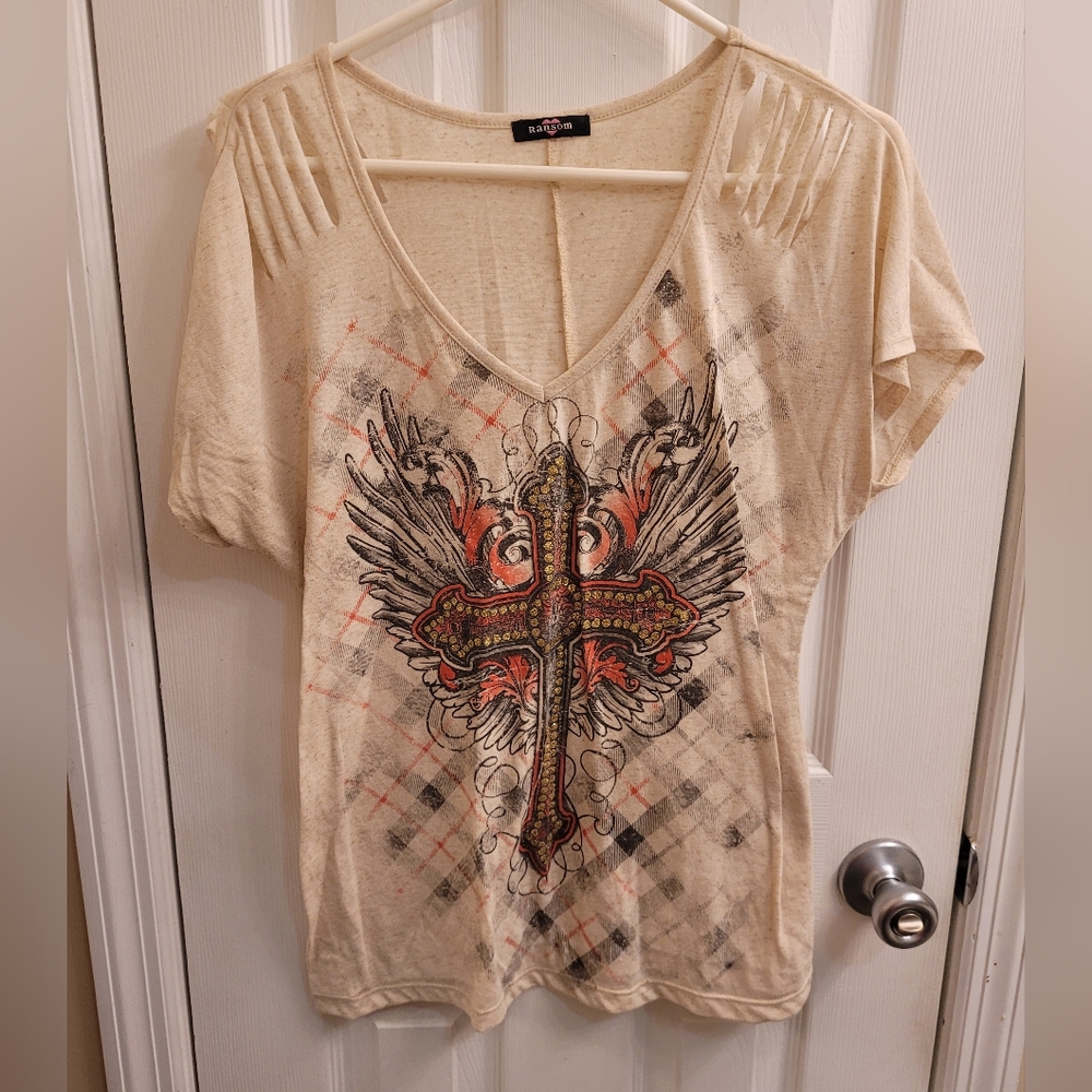 Ransom cross v-neck